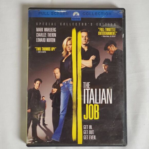 The Italian Job (DVD, Full Screen) Wahlberg Theron Norton Collector's Edition - Picture 1 of 3